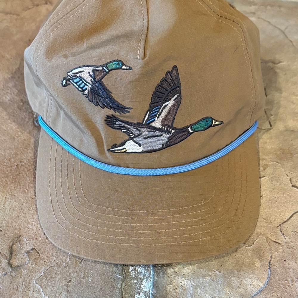 Southern Marsh Tan Hat with Embroidered Ducks